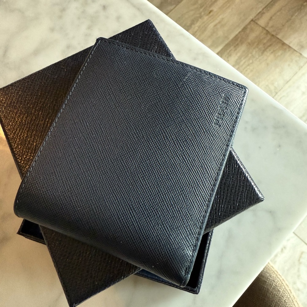 Prada Classic Cobalt Blue Leather Wallet